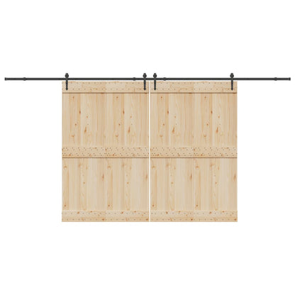 Sliding Door Hardware Kit 427 cm Steel Black