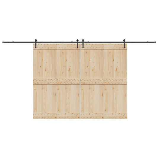 Sliding Door Hardware Kit 427 cm Steel Black