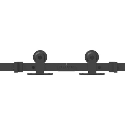 Sliding Door Hardware Kit 305 cm Steel Black