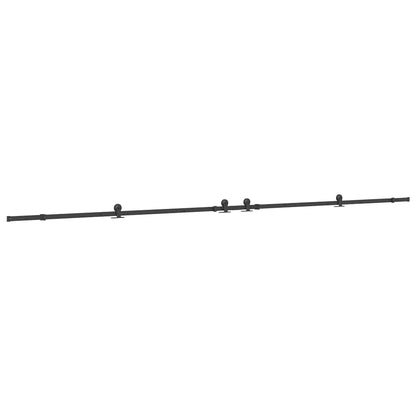Sliding Door Hardware Kit 427 cm Steel Black