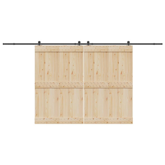 Sliding Door Hardware Kit 427 cm Steel Black