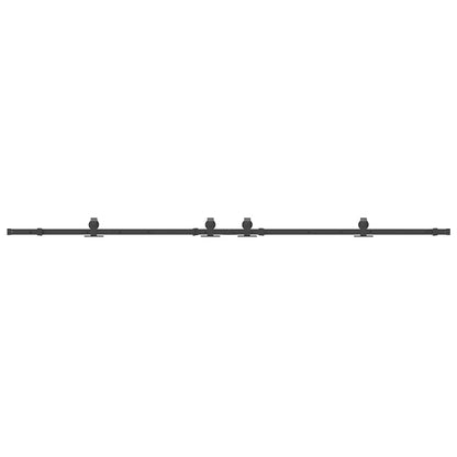 Sliding Door Hardware Kit 305 cm Steel Black