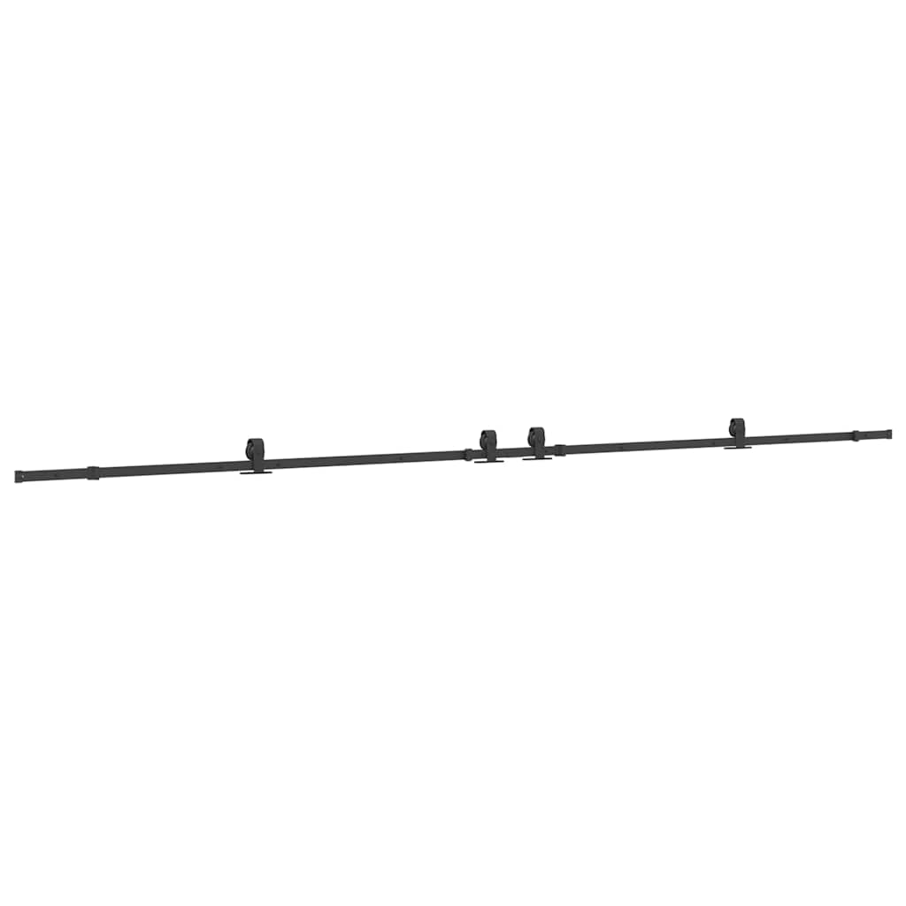 Sliding Door Hardware Kit 427 cm Steel Black