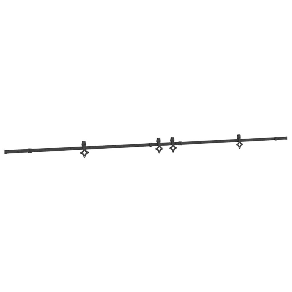 Sliding Door Hardware Kit 427 cm Steel Black