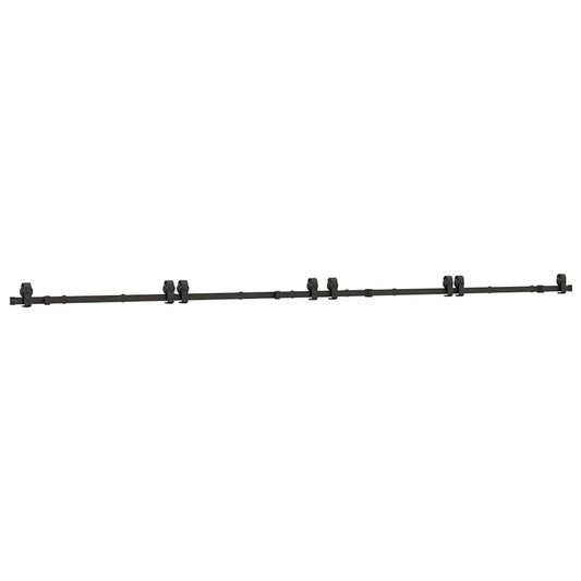 Sliding Door Hardware Kit 400 cm Steel Black