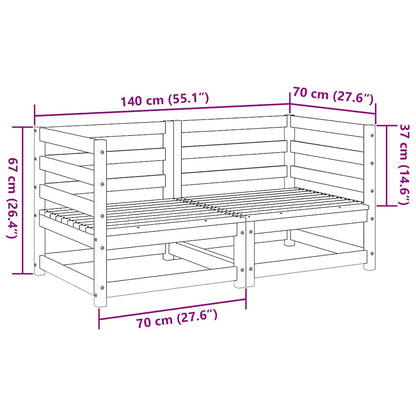 Garden Sofa Set | Natural Pine | Solid Pine Wood | Medium | Modular