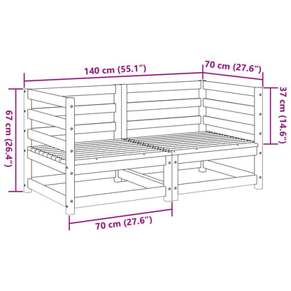 2 Piece Garden Sofa Set Impregnated Wood Pine