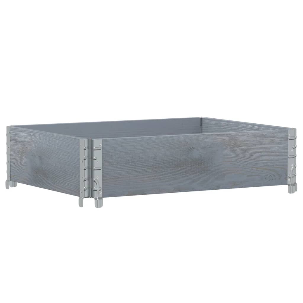 Pallet Collar Grey 80x60 cm Solid Wood Pine