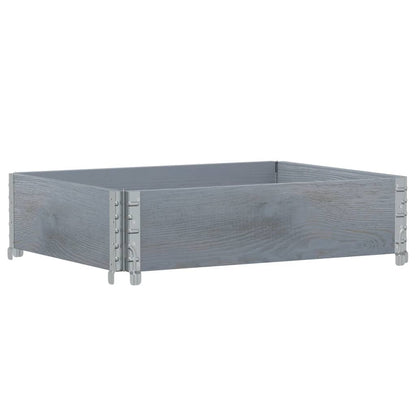 Pallet Collar Grey 80x60 cm Solid Wood Pine