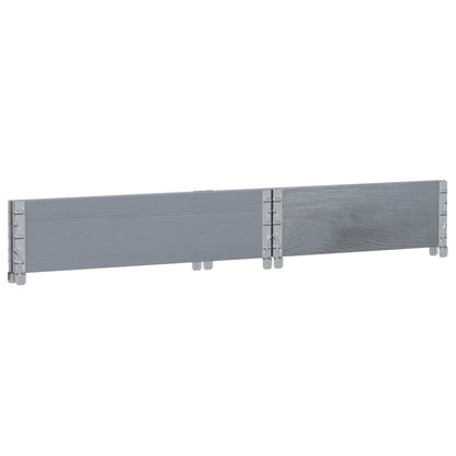 Pallet Collar Grey 80x60 cm Solid Wood Pine