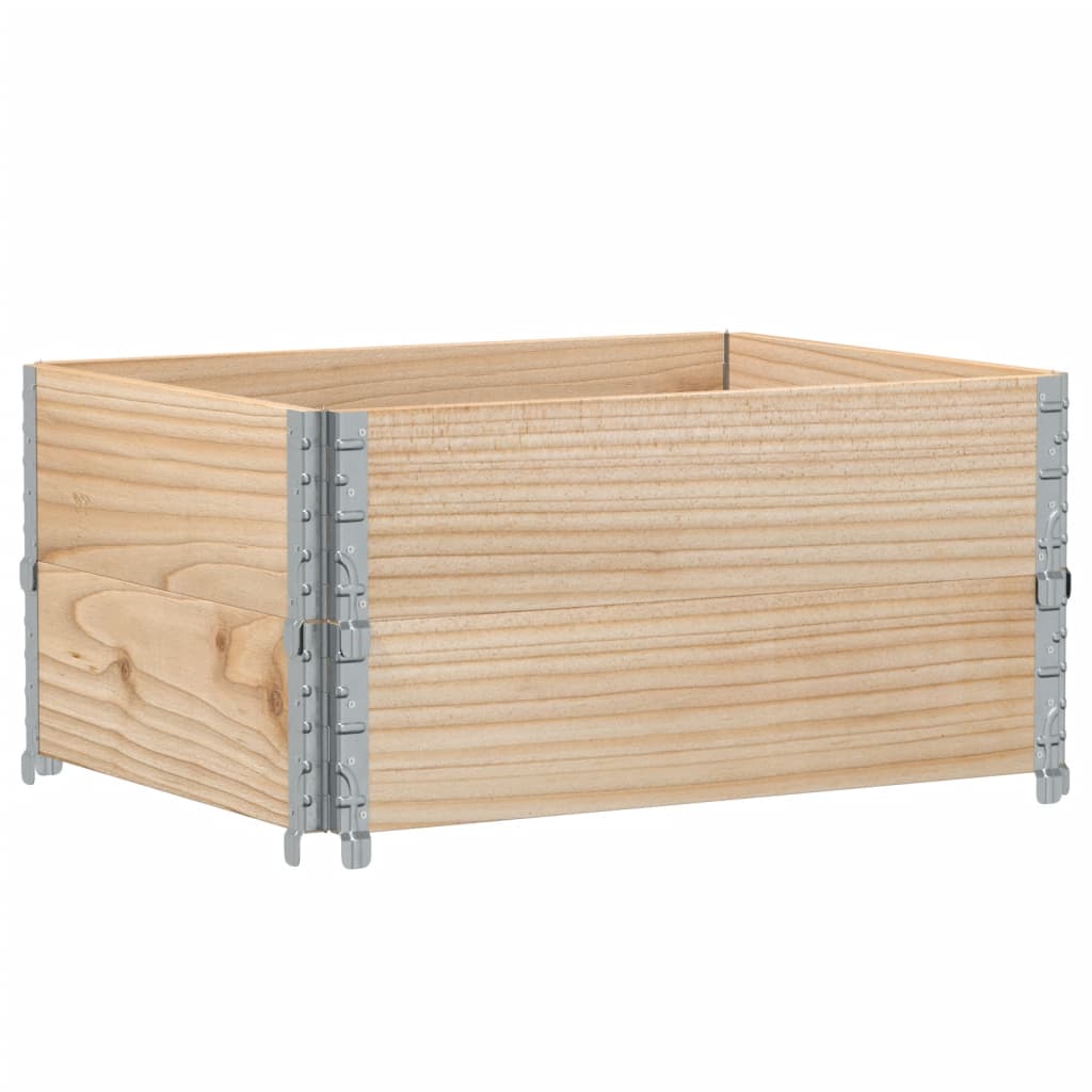 Pallet Collars 2 pcs 80x60 cm Solid Wood Pine