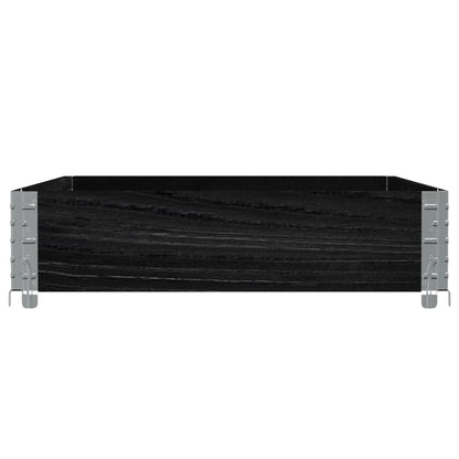 Pallet Collar Black 120x80 cm Solid Wood Pine