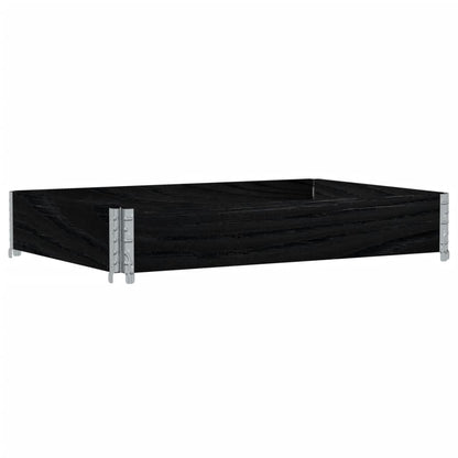 Pallet Collar Black 120x80 cm Solid Wood Pine