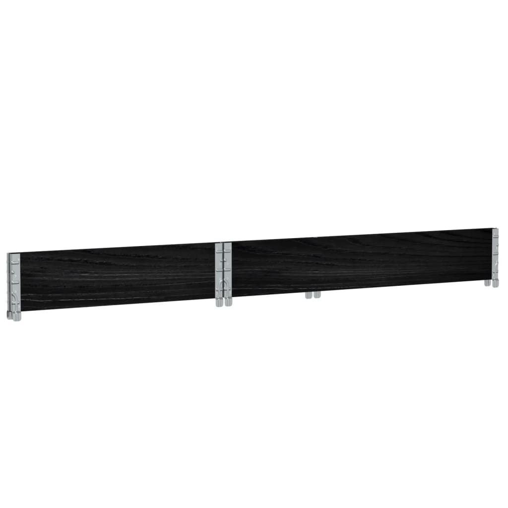 Pallet Collar Black 120x80 cm Solid Wood Pine