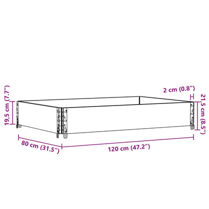 Pallet Collar Brown 120x80 cm Solid Wood Pine