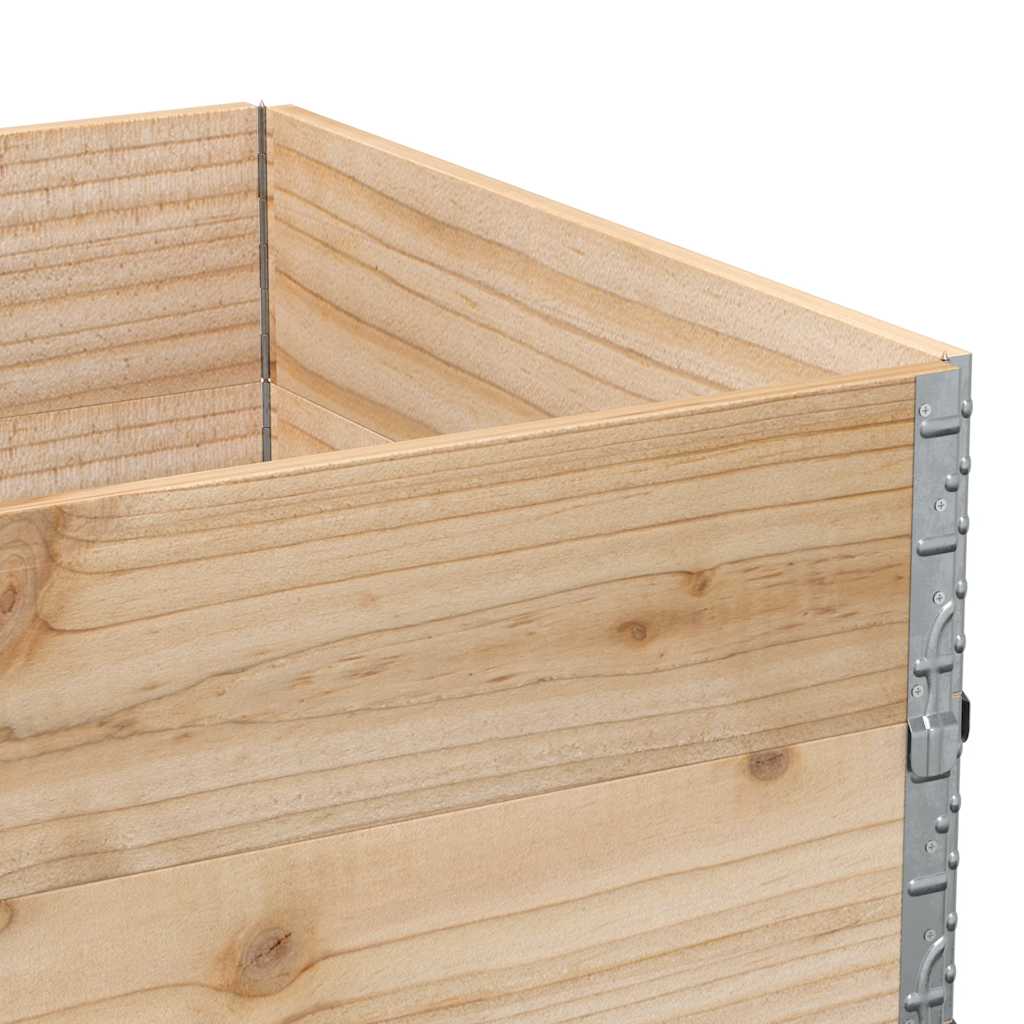 Pallet Collars 2 pcs 120x80 cm Solid Wood Pine