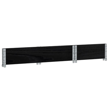 Pallet Collar Black 100x50 cm Solid Wood Pine