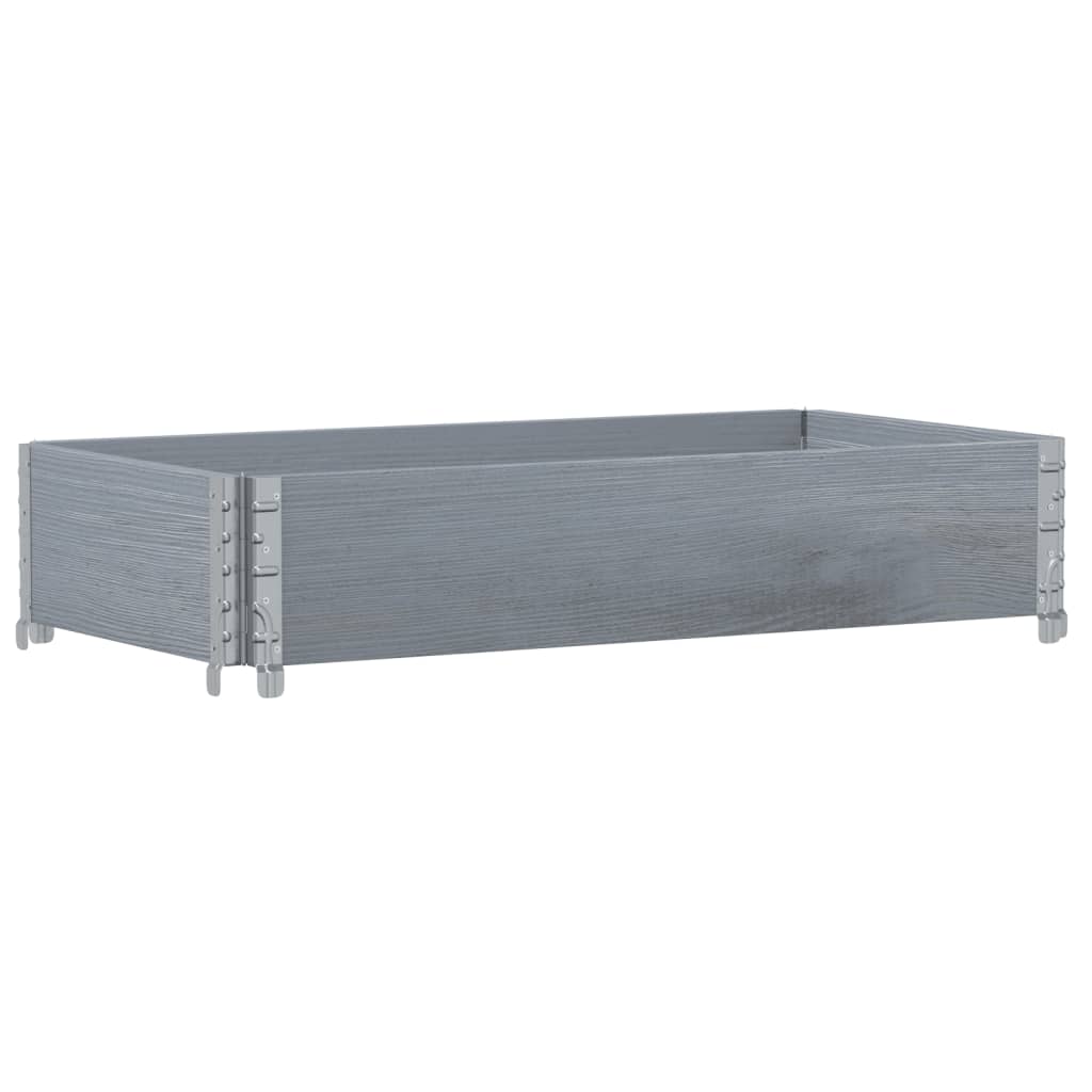 Pallet Collar Grey 100x50 cm Solid Wood Pine