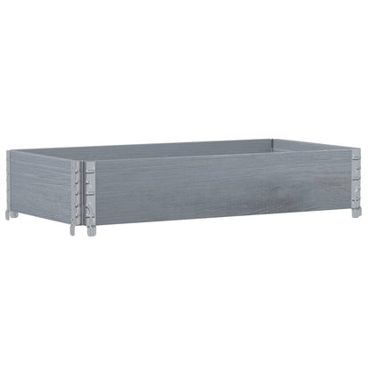 Pallet Collar Grey 100x50 cm Solid Wood Pine