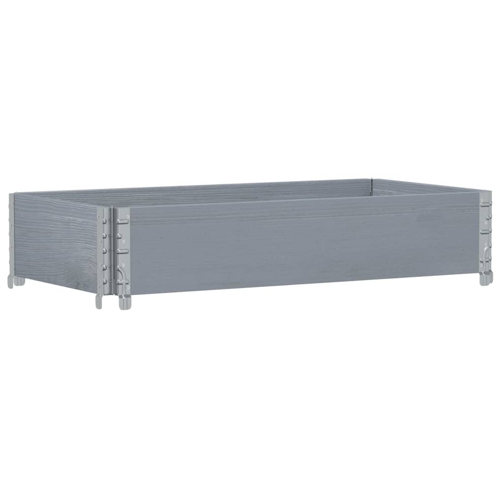 Pallet Collar Grey 100x50 cm Solid Wood Pine