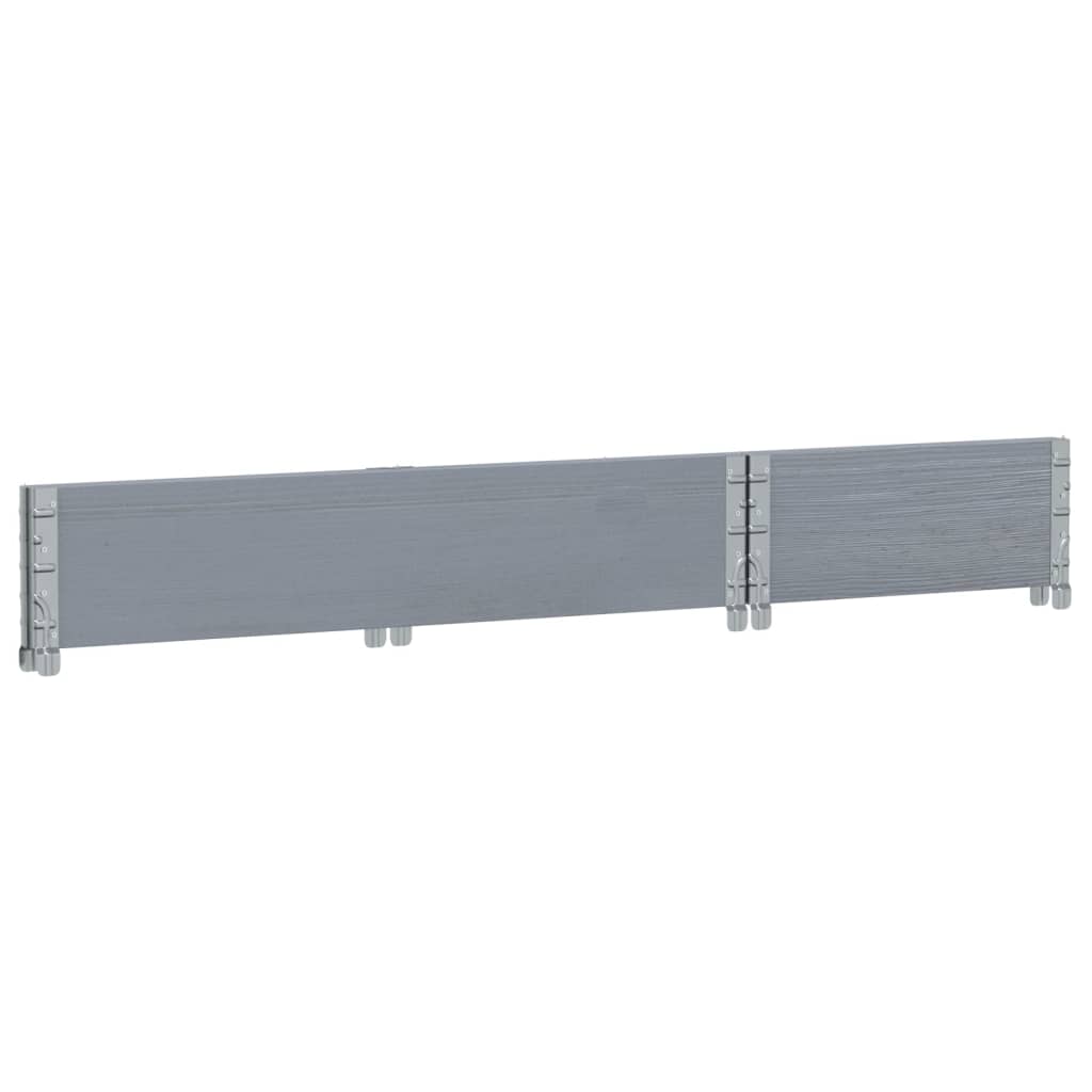 Pallet Collar Grey 100x50 cm Solid Wood Pine