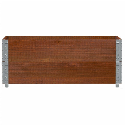 Pallet Collars 2 pcs Brown 100x50 cm Solid Wood Pine