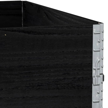 Pallet Collars 2 pcs Black 100x100 cm Solid Wood Pine