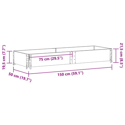Pallet Collar Brown 150x50 cm Solid Wood Pine