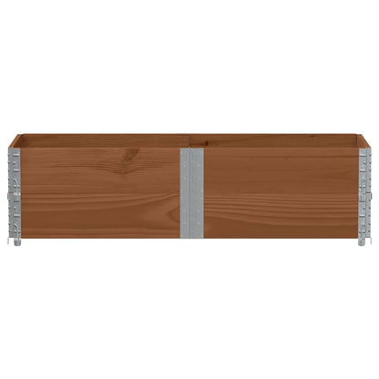Pallet Collars 2 pcs Brown 150x50 cm Solid Wood Pine