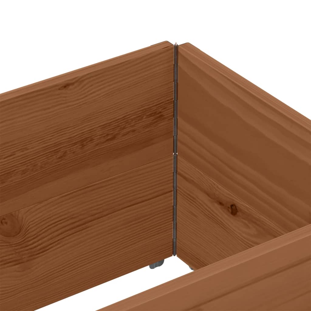 Pallet Collars 2 pcs Brown 150x50 cm Solid Wood Pine