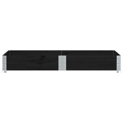 Pallet Collar Black 150x100 cm Solid Wood Pine