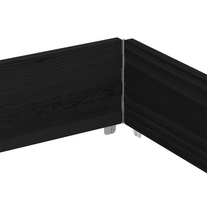 Pallet Collar Black 150x100 cm Solid Wood Pine