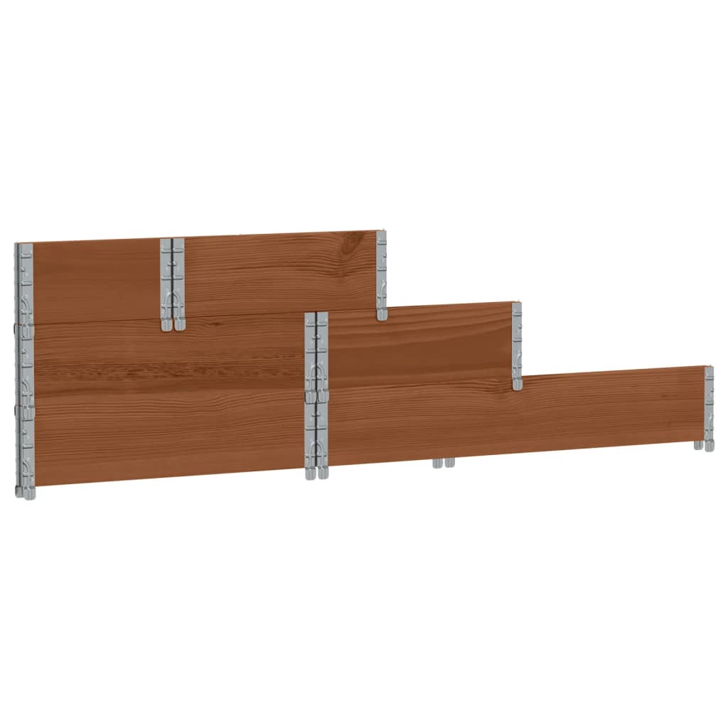 3-Tier Raised Bed Brown 120x80 cm Solid Wood Pine