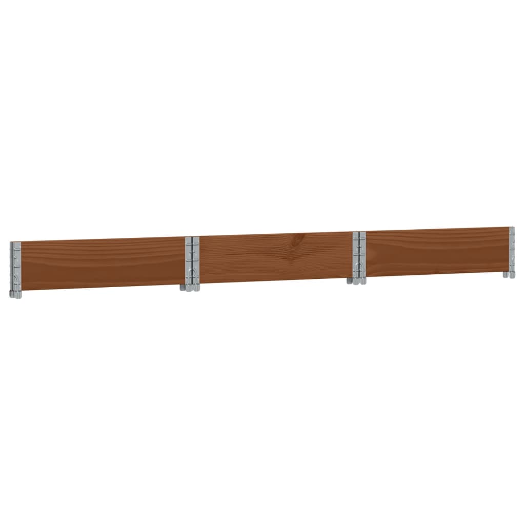 Raised Bed Hexagon Brown 160x160 cm Solid Wood Pine