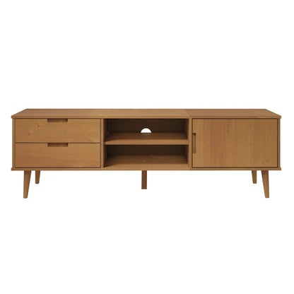 TV Cabinet MOLDE Brown 158x40x49 cm Solid Wood Pine