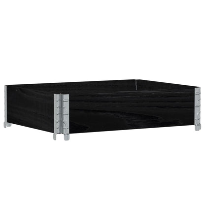 Garden Planter Black 80x60 cm Solid Wood Pine