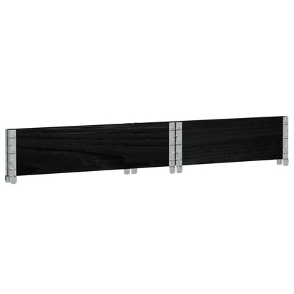 Garden Planter Black 80x60 cm Solid Wood Pine