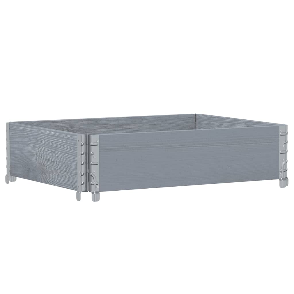 Garden Planter Grey 80x60 cm Solid Wood Pine