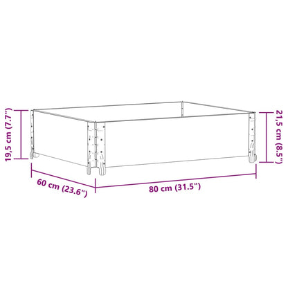 Garden Planter Grey 80x60 cm Solid Wood Pine