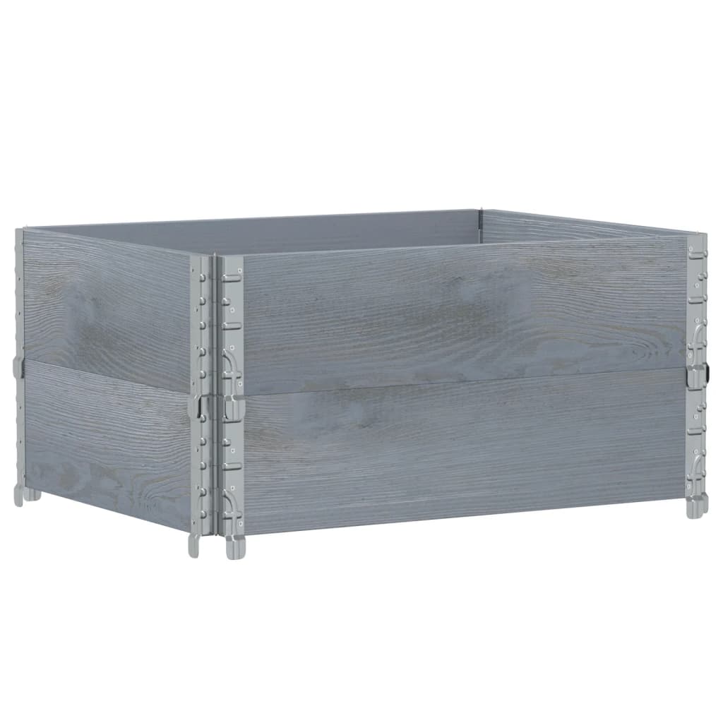 Garden Planter Grey 80x60 cm Solid Wood Pine