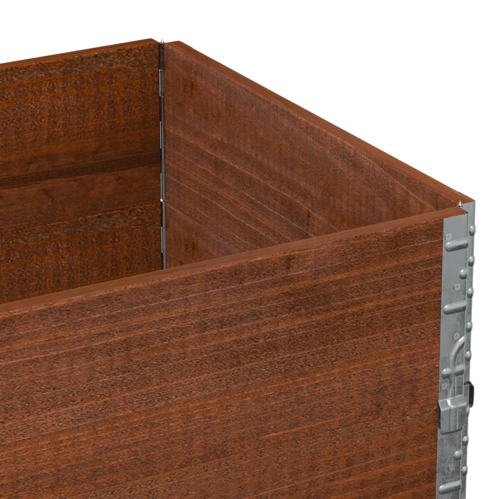 Garden Planter Brown 80x60 cm Solid Wood Pine