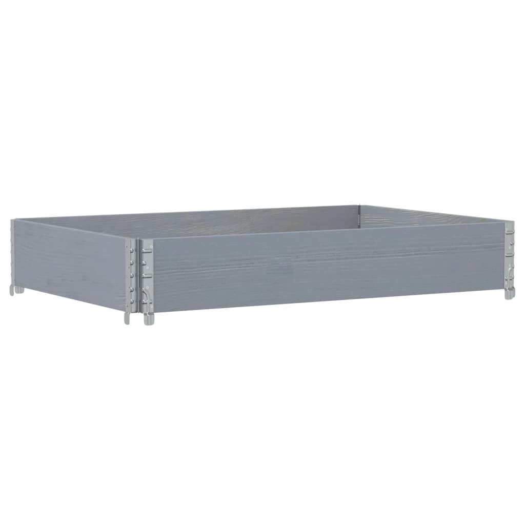 Garden Planter Grey 120x80 cm Solid Wood Pine