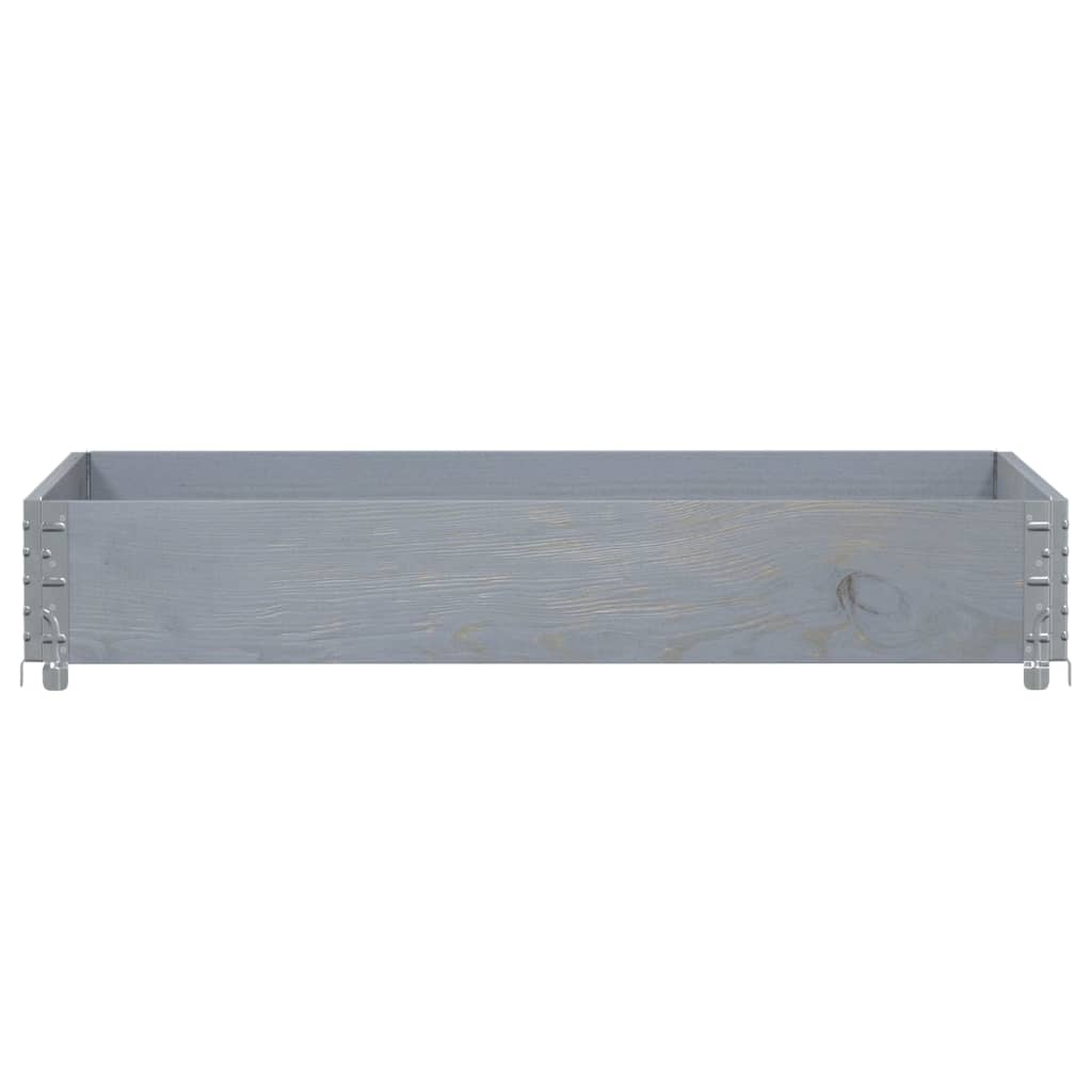 Garden Planter Grey 120x80 cm Solid Wood Pine