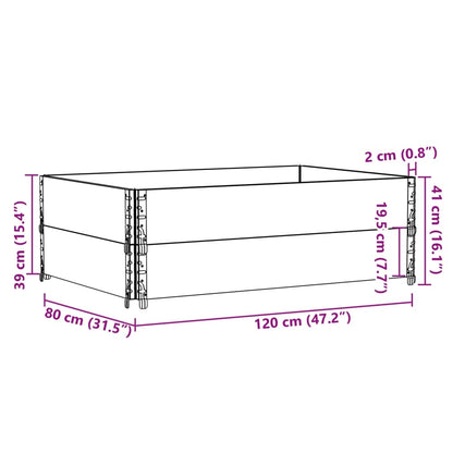 Garden Planter Black 120x80 cm Solid Wood Pine