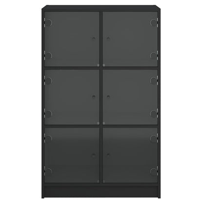 Highboard | Black | Engineered Wood | 68x37x109 cm | Highboard
