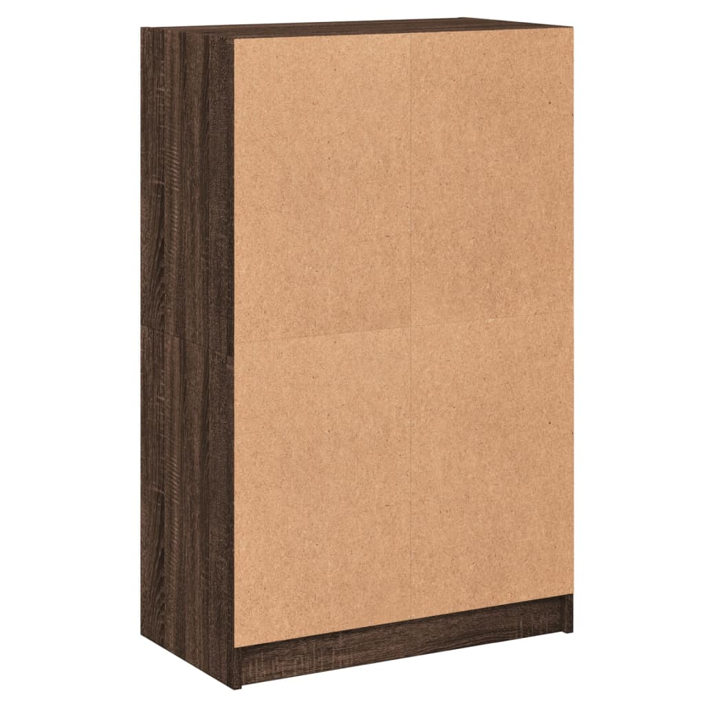 Highboard with Doors Brown Oak 68x37x109 cm Engineered Wood