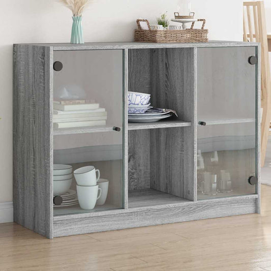 Sideboard Grey Sonoma 102x37x75,5 cm Engineered Wood