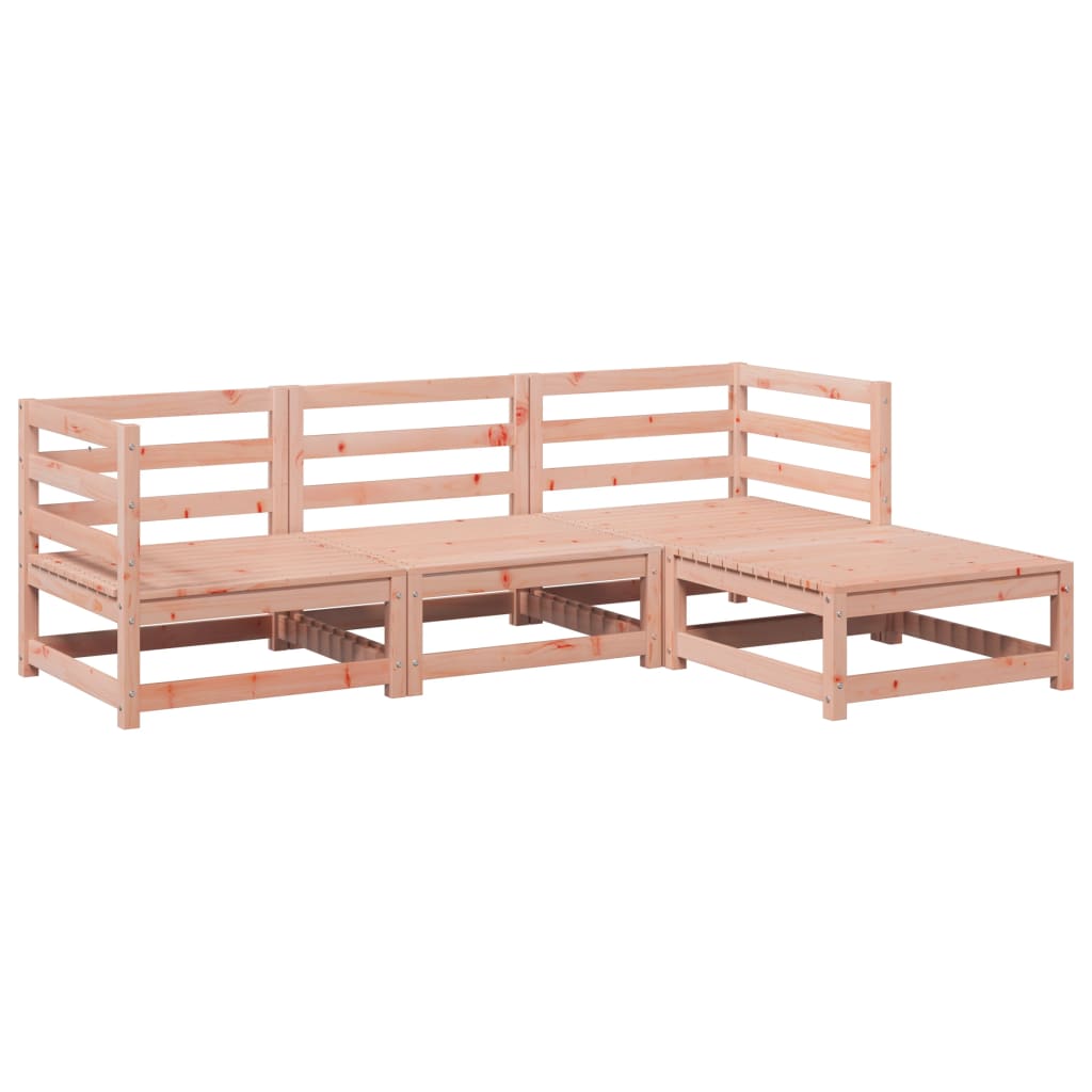 Garden Sofa Set | Reddish-brown | Solid Douglas fir wood | 4 Piece Set