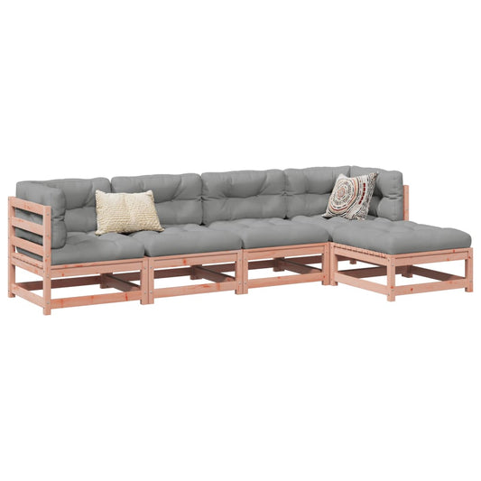 5 Piece Garden Sofa Set Solid Wood Douglas Fir