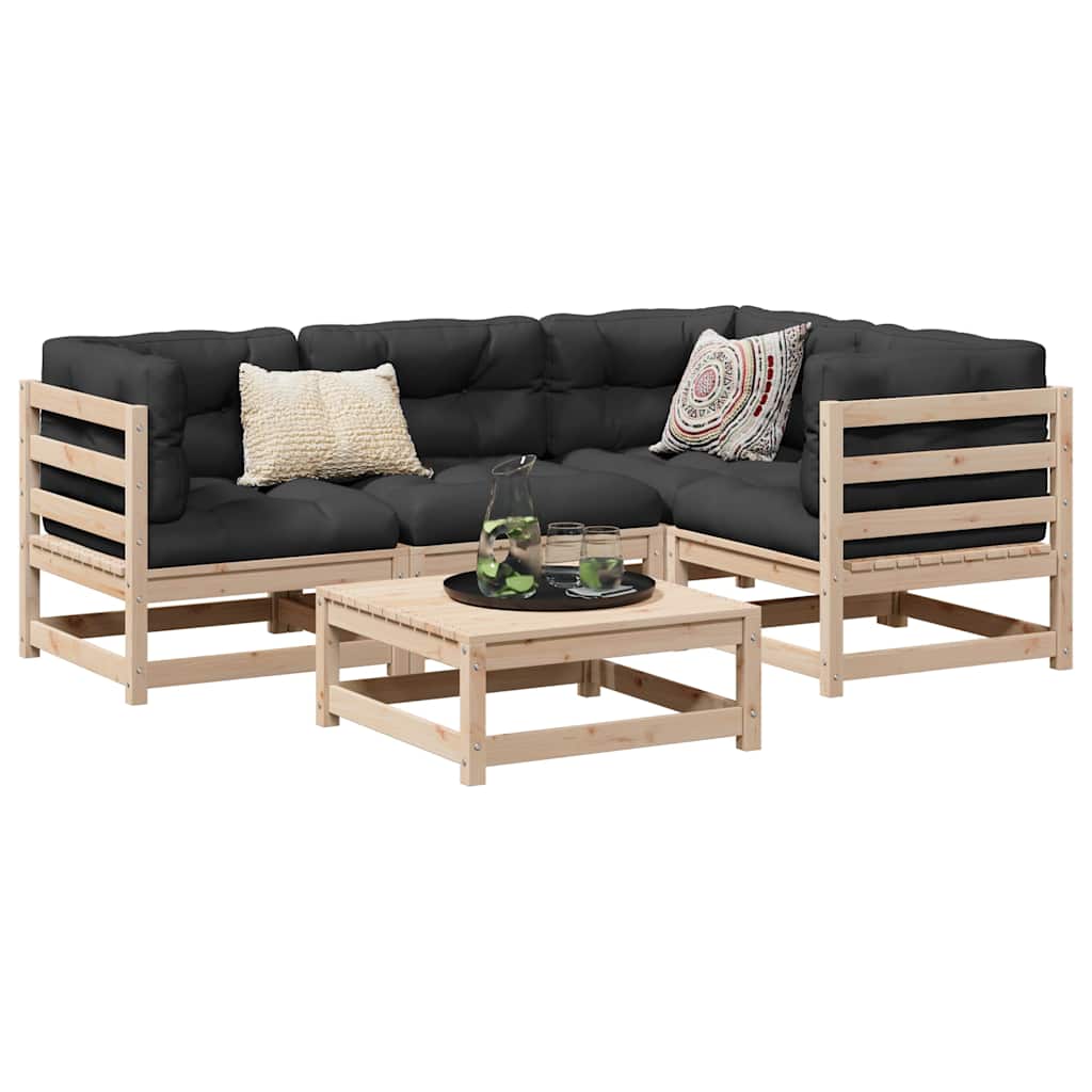 Garden Sofa Set | Natural Wood | Solid pine wood | Large | Modular